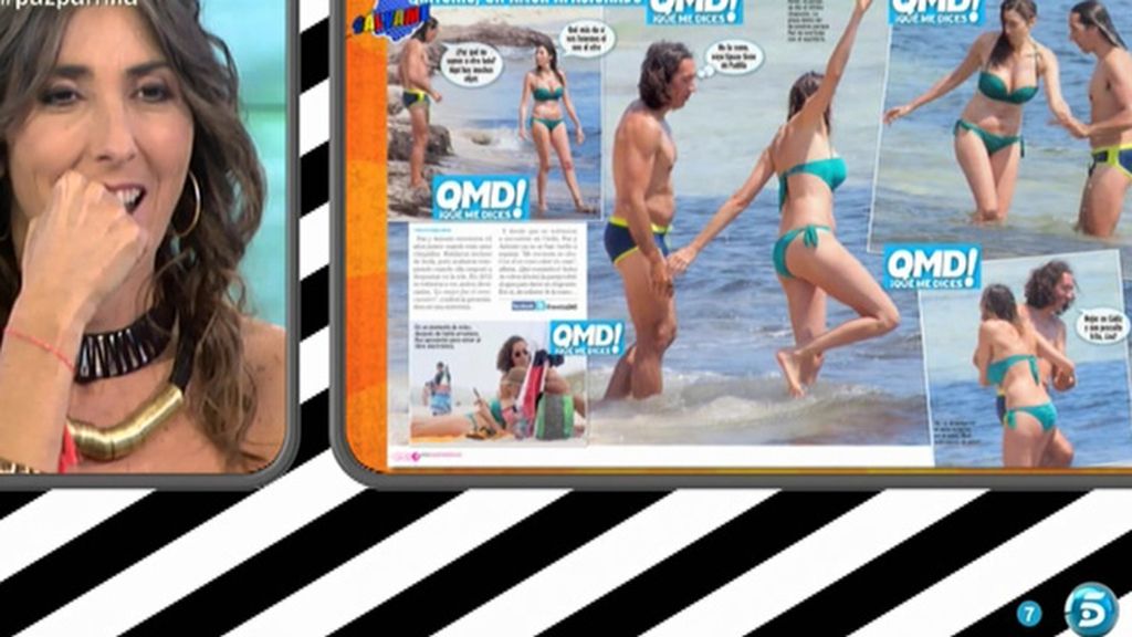 La presentadora y su pareja disfrutan del sol entre besos y abrazos