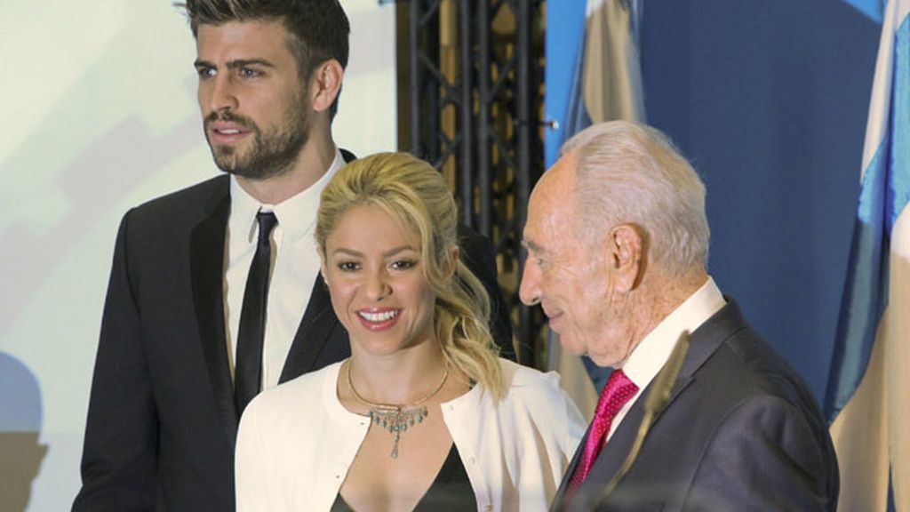 Shakira y Piqué se han reunido con el presidente del Israel, Simon Peres.