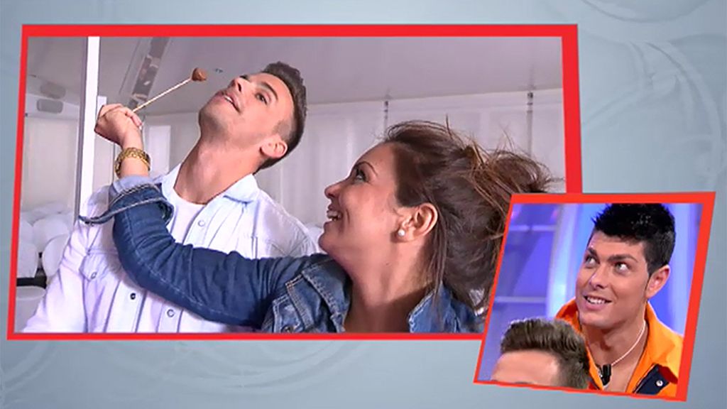 Cristian sorprende a María con una fuente de chocolate