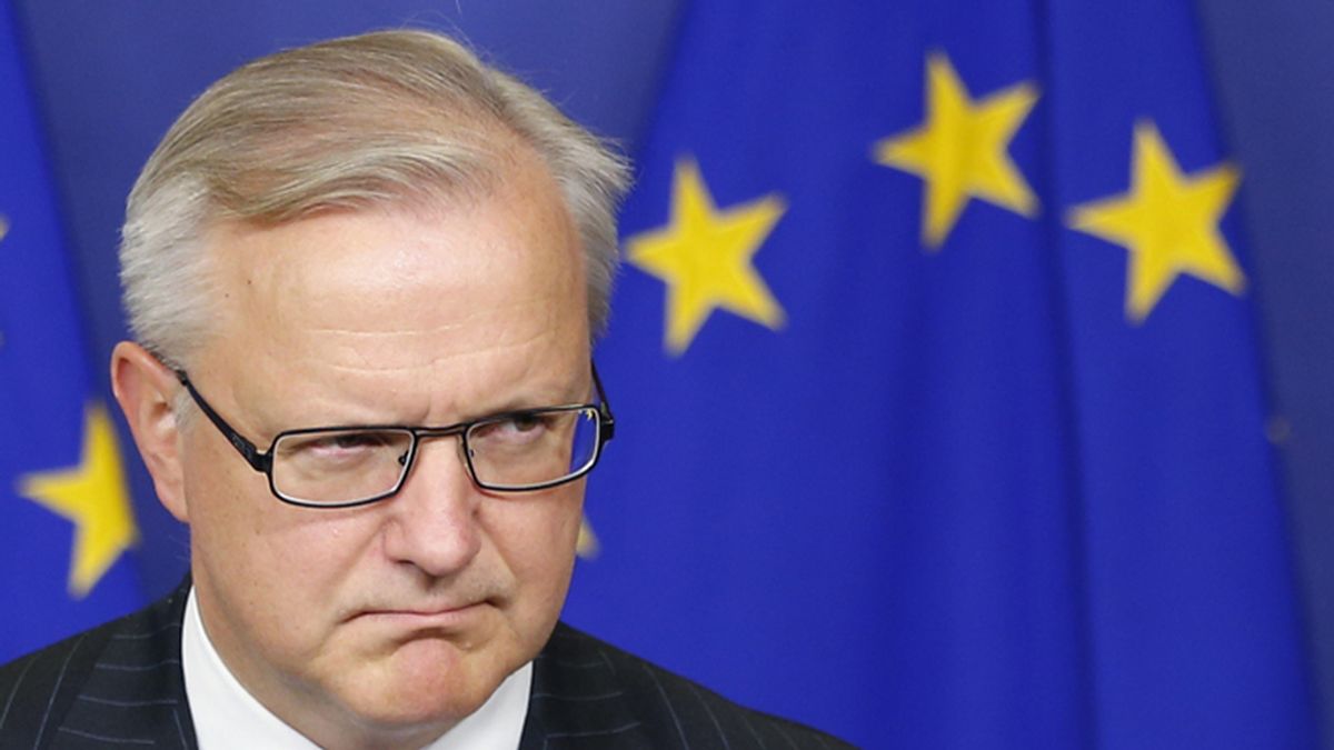 El vicepresidente económico de la Comisión Europea, Olli Rehn, comenta la reducción del déficit en España