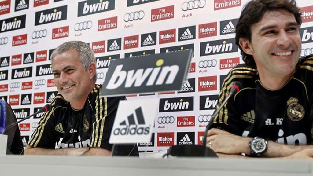 Mourinho y Karanka durante una rueda prensa Mourinho y Karanka durante una rueda prensa