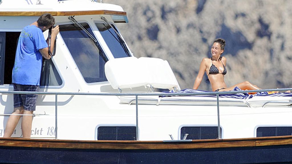 Marc Gasol y Cristina Blesa, en la cubierta de un barco en Menorca