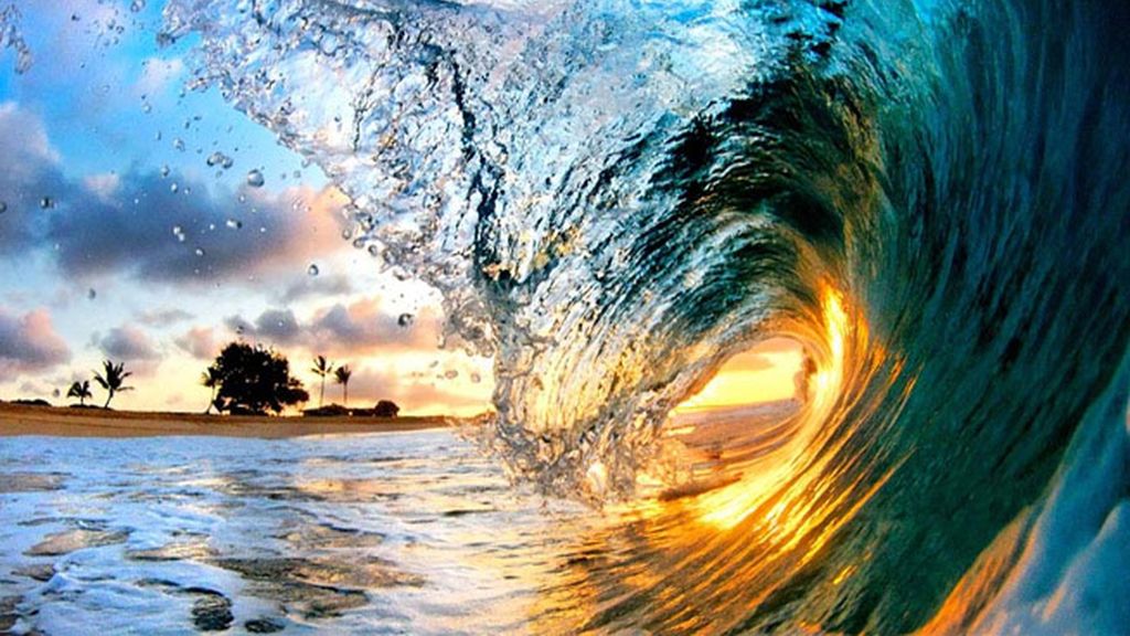 Los colores de las olas de Hawái
