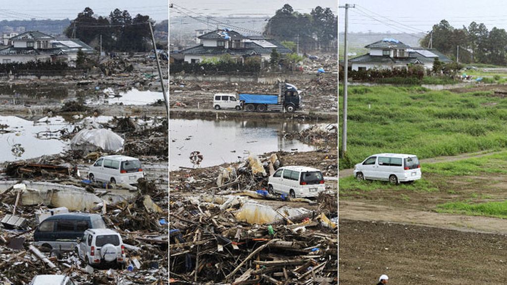 El antes y el después del tsunami que asoló Japón