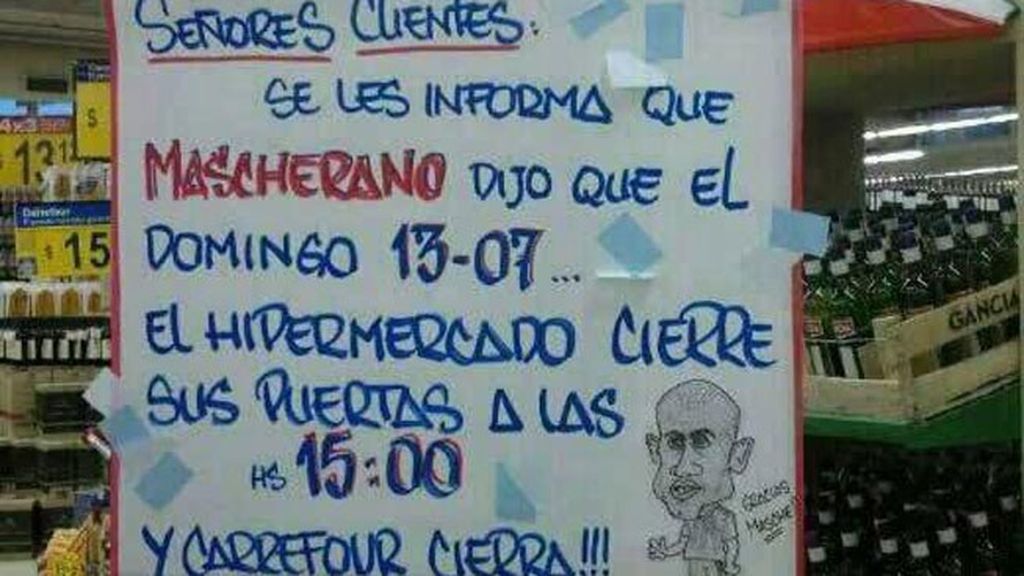 Los supermercados en Argentina cierran por orden de Mascherano
