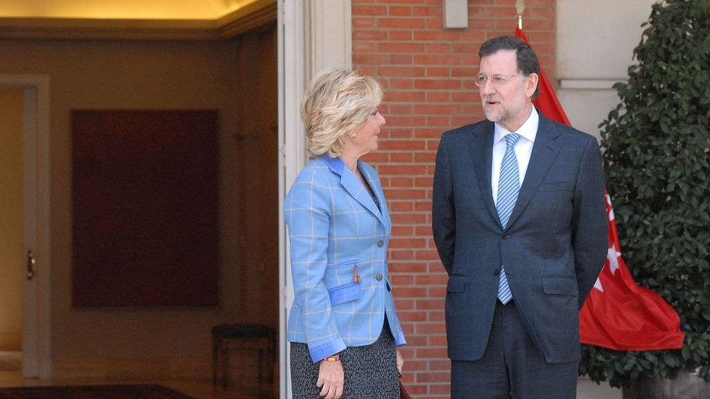 Esperanza Aguirre y Mariano Rajoy en Moncloa