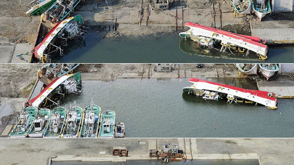 El antes y el después del tsunami que asoló Japón