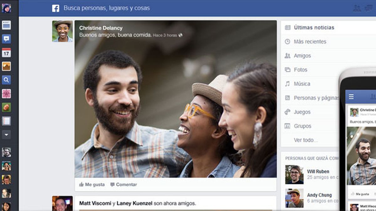 Facebook organiza las noticias y fotos con el nuevo 'News feed'