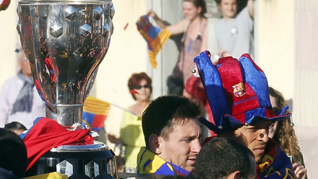 Barcelona se tiñe de blaugrana
