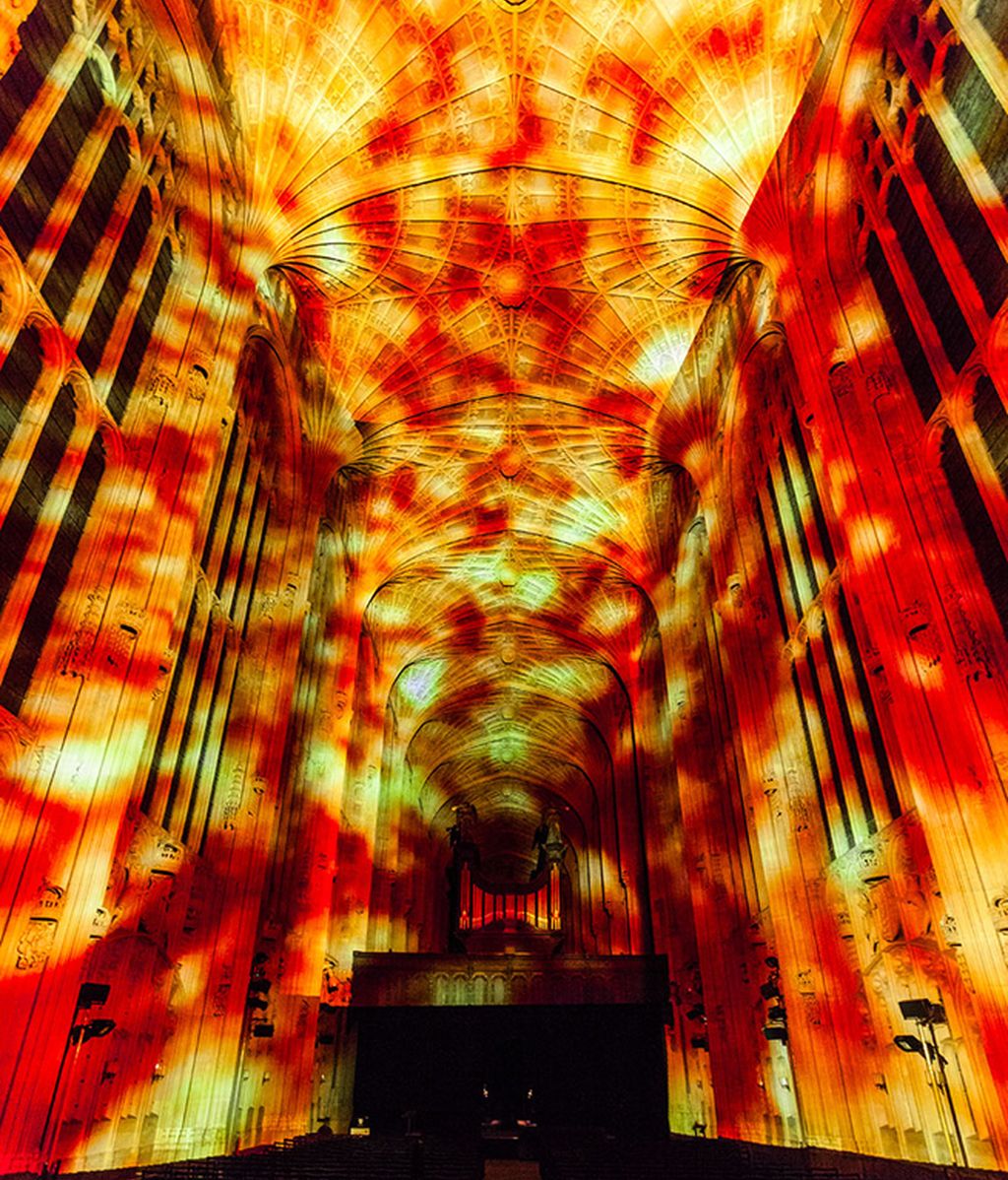 La capilla del King's College, llena de color