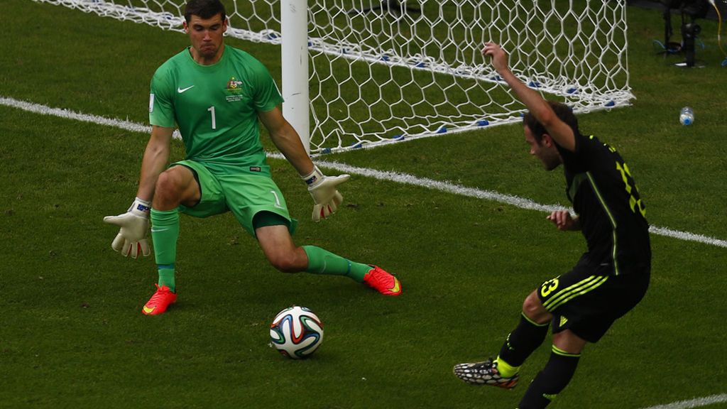 Mata cerró la cuenta goleadora en el Mundial con el tercero ante Australia