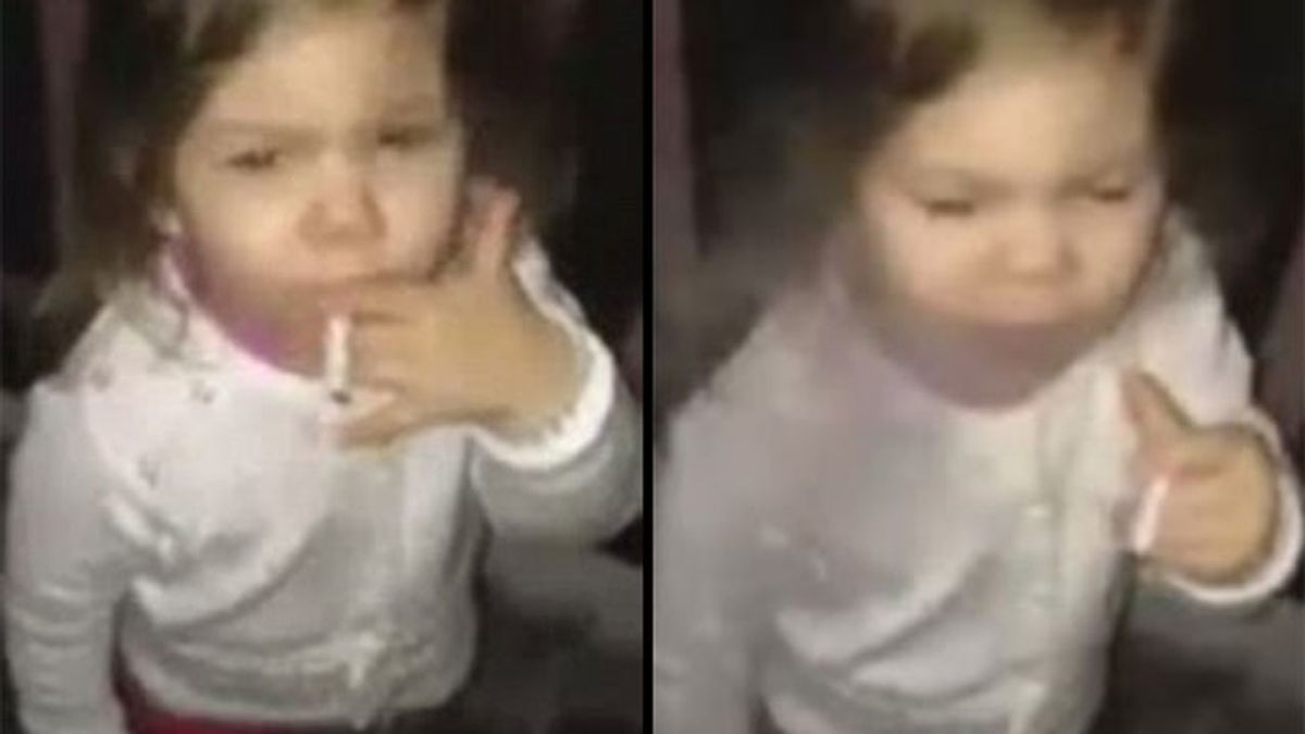 Un vídeo en el que aparece una niña fumando alarma Finlandia