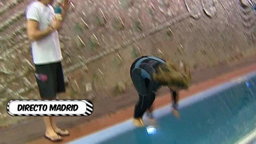 Ion Arimendi ha ayudado en el salto a la colaboradora