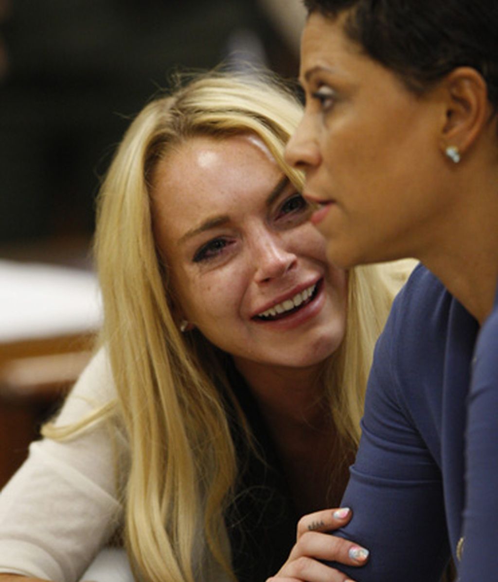 La reacción de Lindsay Lohan al ser condenada a prisión