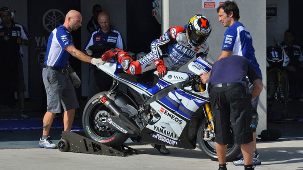 Jorge Lorenzo se sube a la Yamaha en Aragón