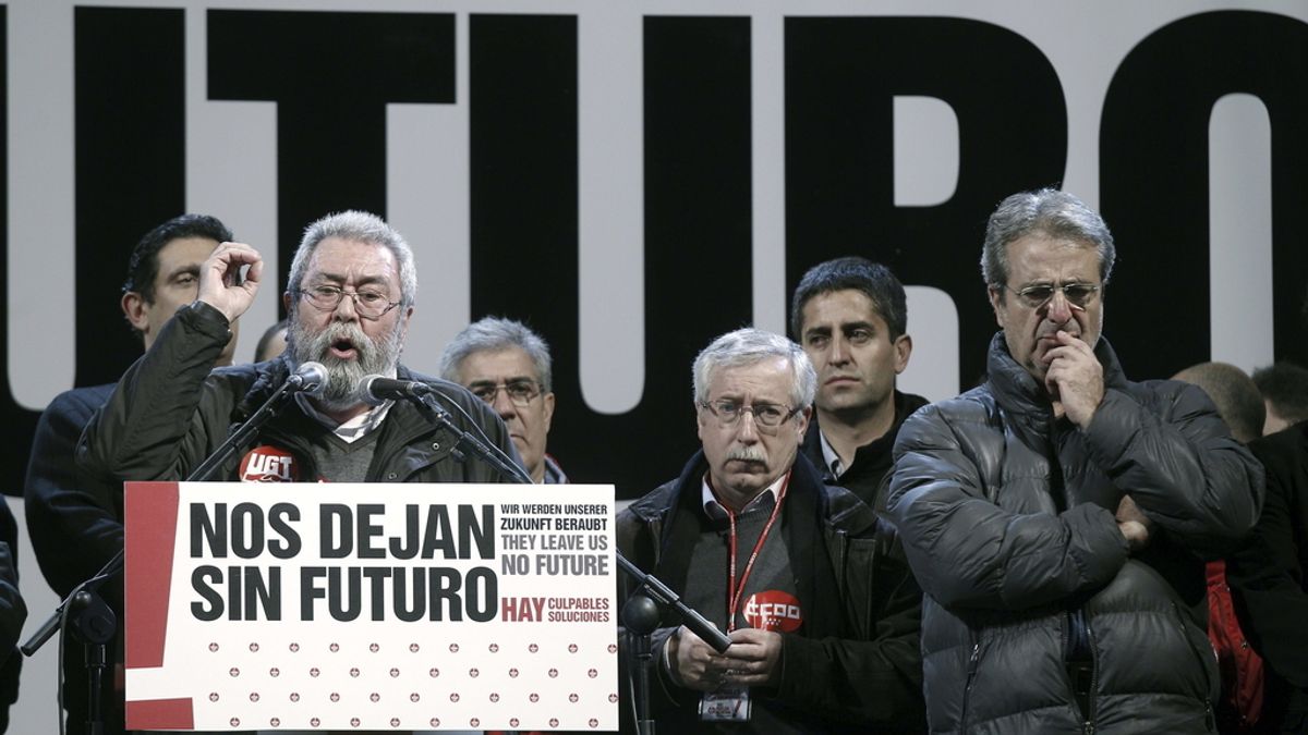 Manifestación en Madrid con motivo de la huelga general del 14-N