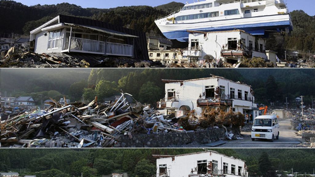 El antes y el después del tsunami que asoló Japón