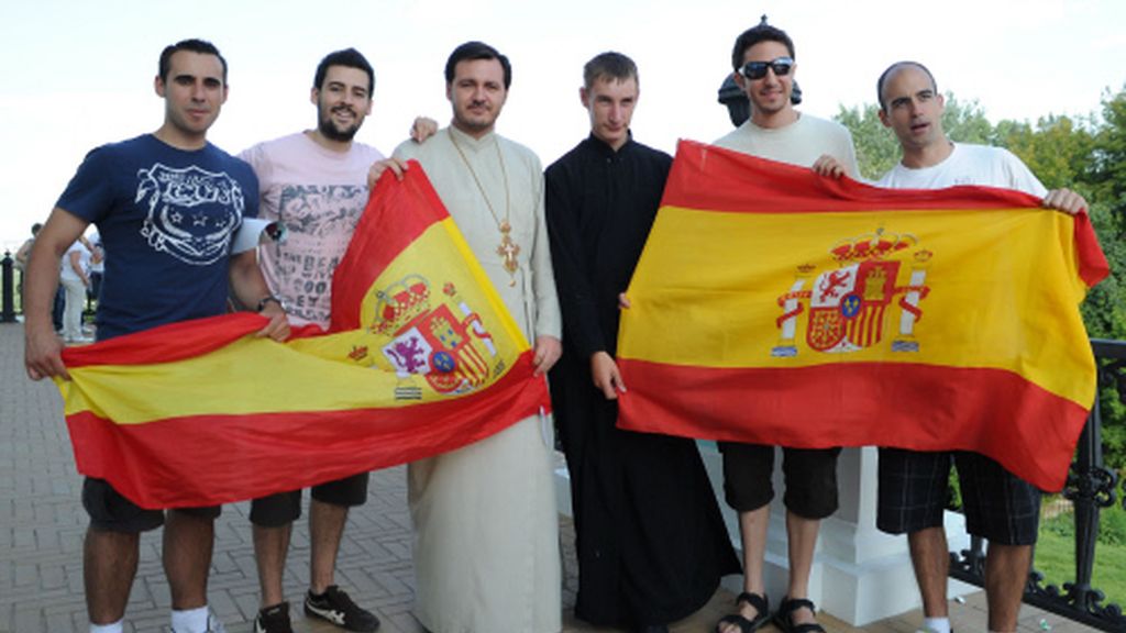 La afición española gana por goleada a la italiana