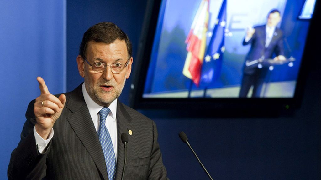 Mariano Rojoyo en la rueda de prensa tars el Consejo Europeo de Bruselas