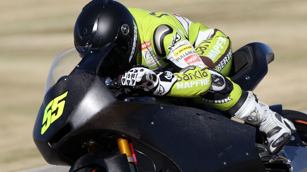 Héctor Faubel, rodando en Valencia