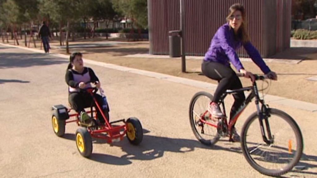 La reportera ha tenido un pequeño accidente durante el entrenamiento