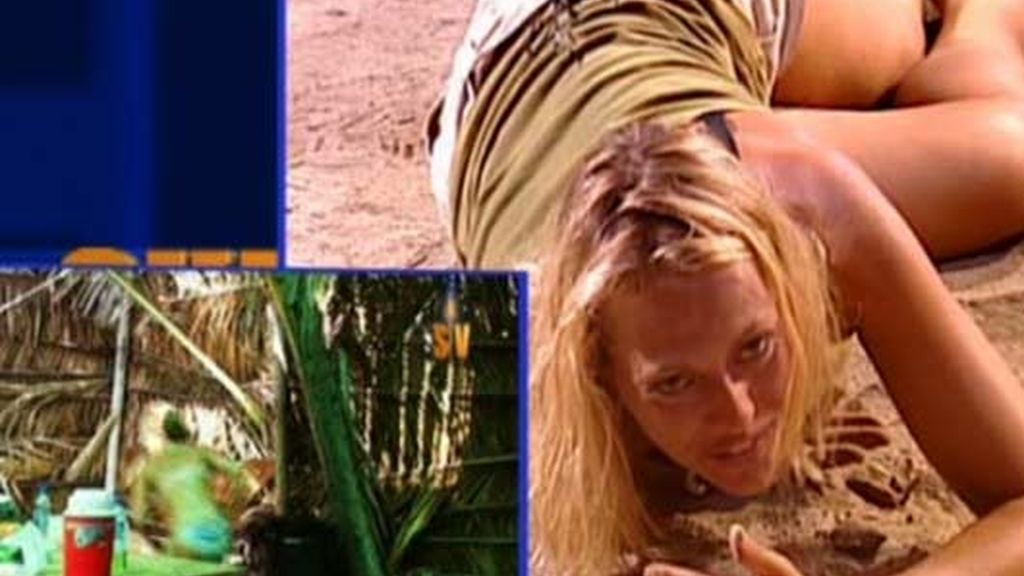 Ivonne roba comida en la garita de los cámaras