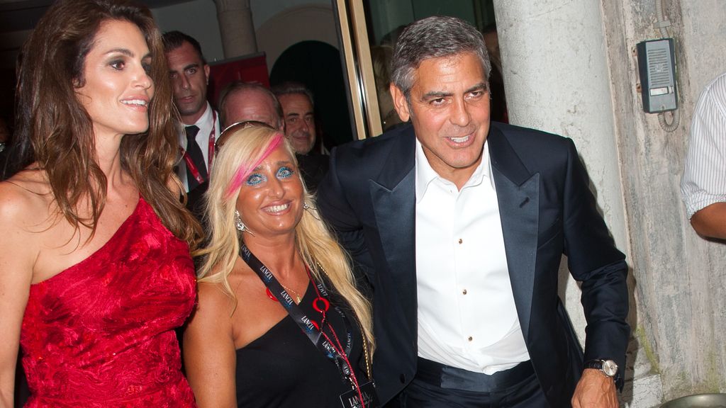 Cindy Crawford y George Clooney, en el festival de Venecia