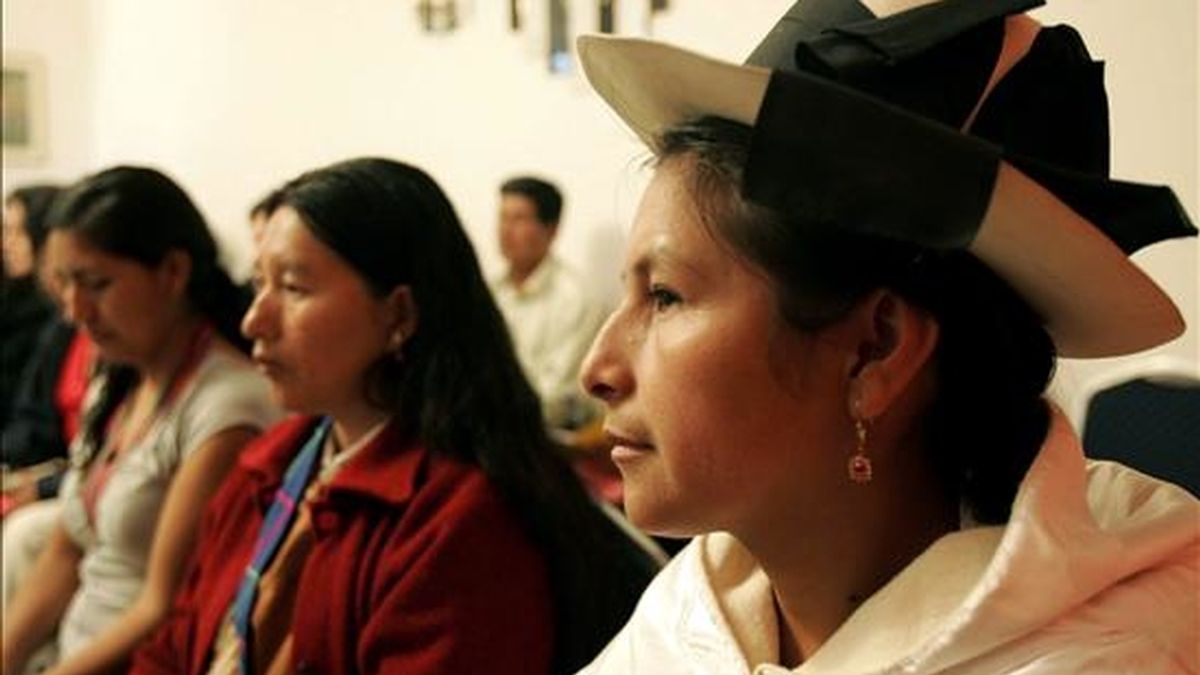 La peruana Tania Pariona, del Foro Internacional de Mujeres Indígenas (FIMI), lamentó la escasa participación del género femenino como "verdadero autor de las políticas públicas". EFE/Archivo