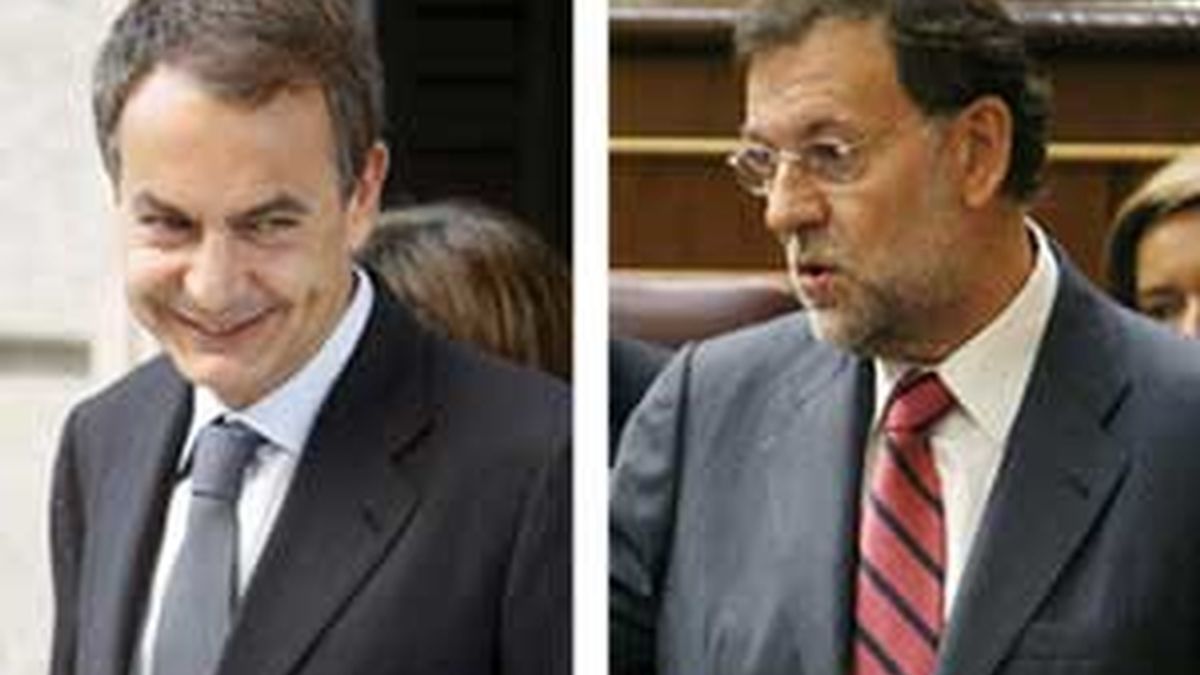 José Luis Rodríguez Zapatero y Mariano Rajoy han vuelto a verse las caras en El Congreso para hablar de la crisis. Vídeo: ATLAS José Luis Rodríguez Zapatero y Mariano Rajoy han vuelto a verse las caras en El Congreso para hablar de la crisis. Vídeo: ATLAS