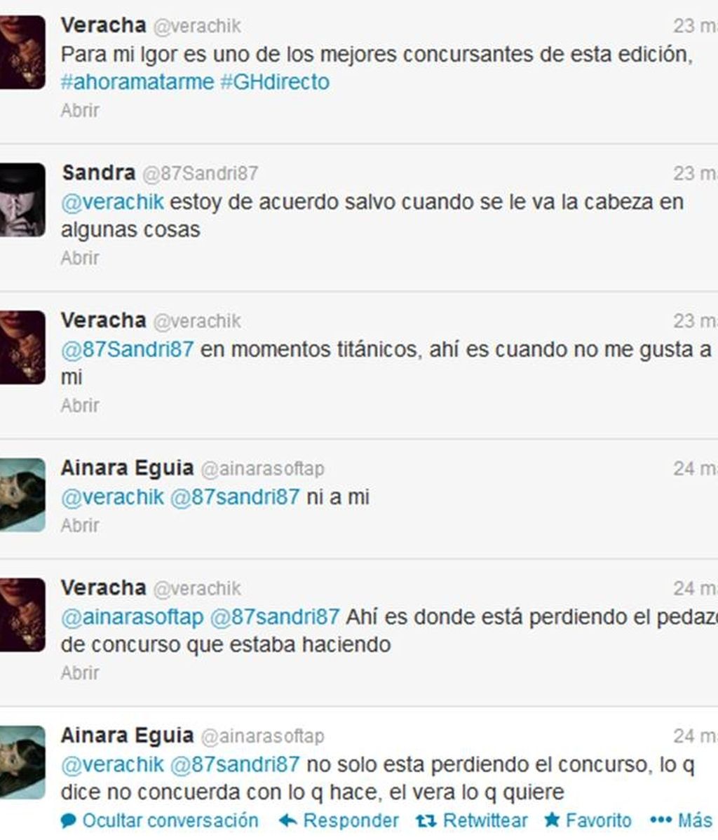 Ainara, la ex de Igor, su peor crítica