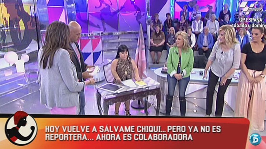 Tras su marcha como reportera, vuelve como colaboradora
