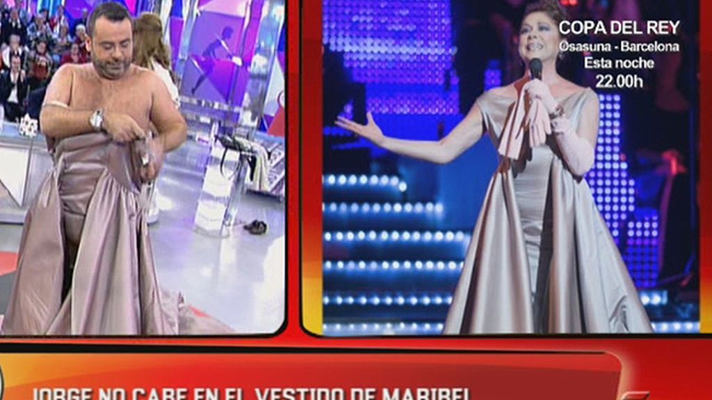 El presentador se enfunda el vestido de la tonadillera