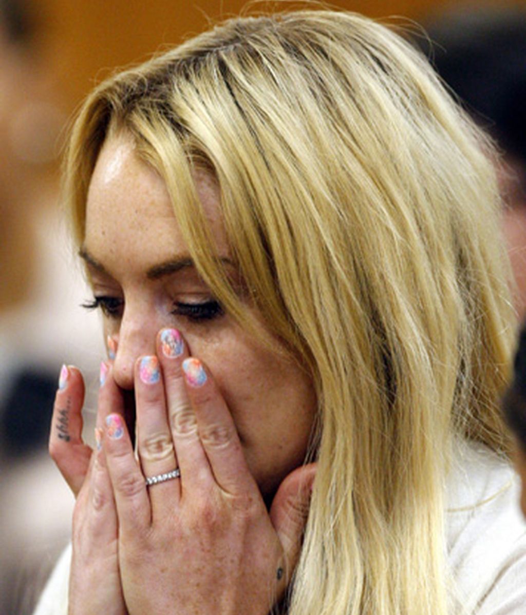 La reacción de Lindsay Lohan al ser condenada a prisión