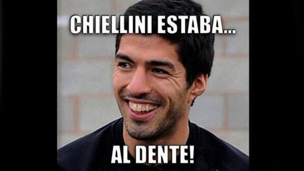 Los memes del mordisco de Luis Suárez a Chiellini