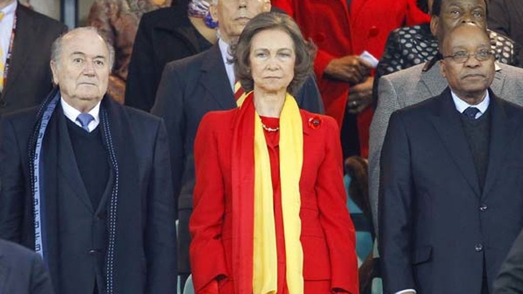 La familia real, con La Roja en la final