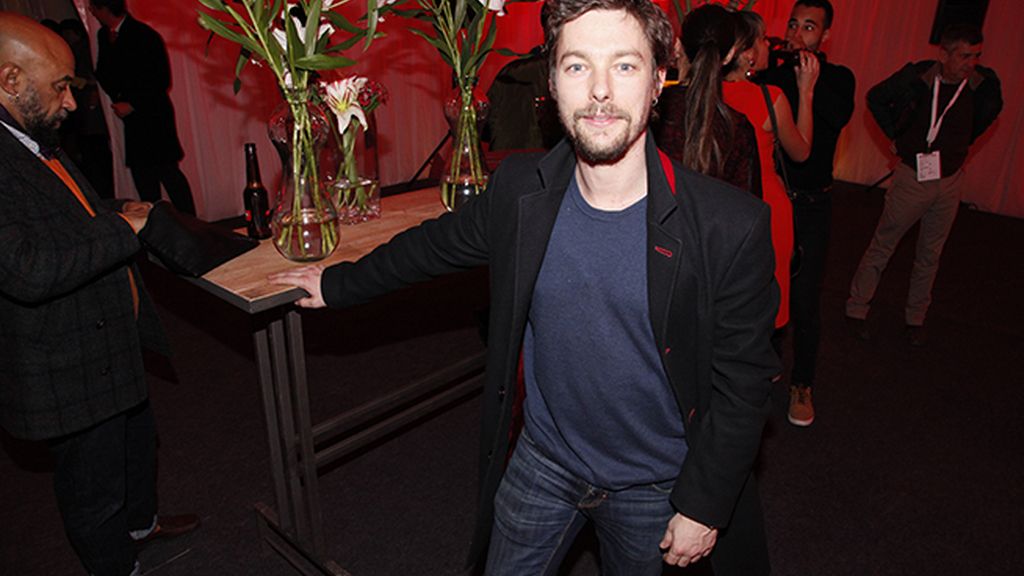 Jan Cornet en el cocktail posterior al desfile