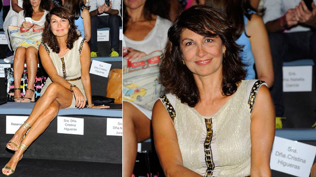 Cristina Higueras en el desfile de Roberto Verino