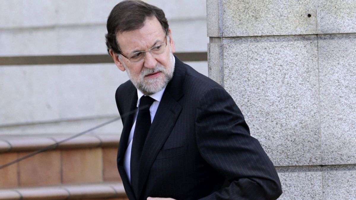 Llegada de Mariano Rajoy al tanatorio de Pontevedra