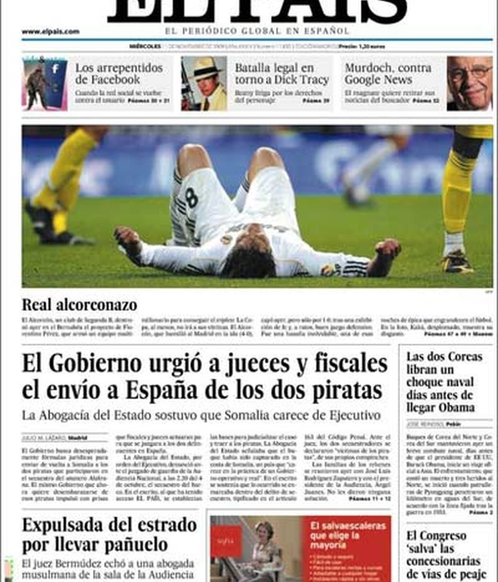 La prensa da un repaso a la derrota 'galáctica' del Madrid