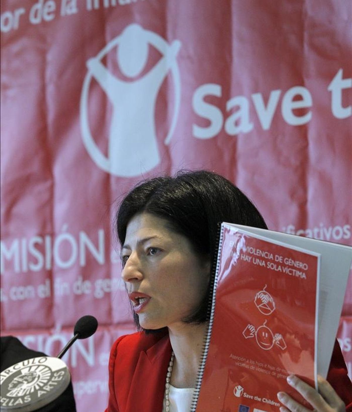 Yolanda Román, responsable de Advocacy y Campañas Save the Children, durante la presentación de un informe. EFE/Archivo