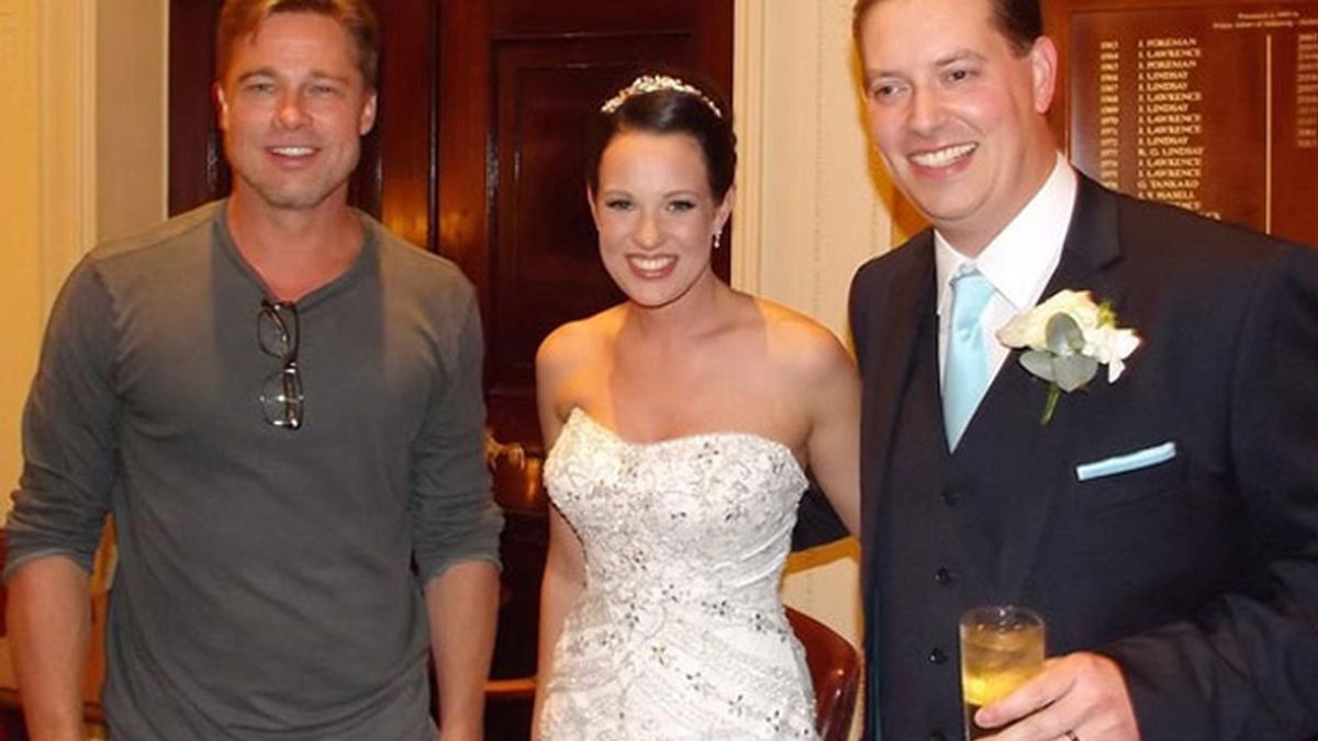 Brad Pitt, el invitado sorpresa de la boda de Abi Lingwood y su marido Daniel