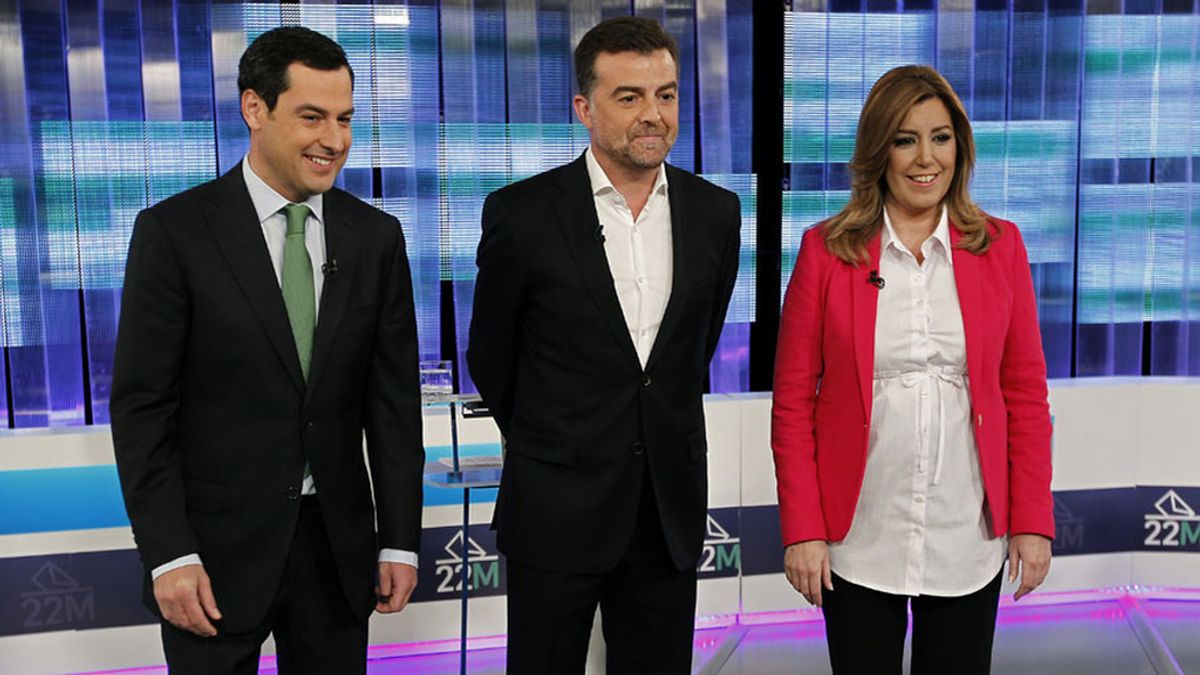 Debate electoral andaluz a tres bandas