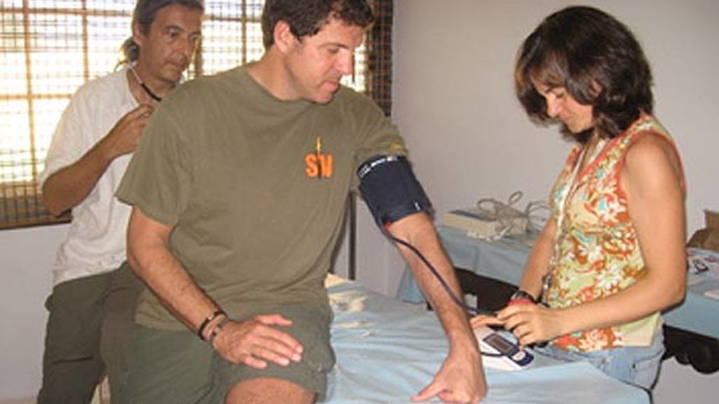 Mario atendido por los médicos