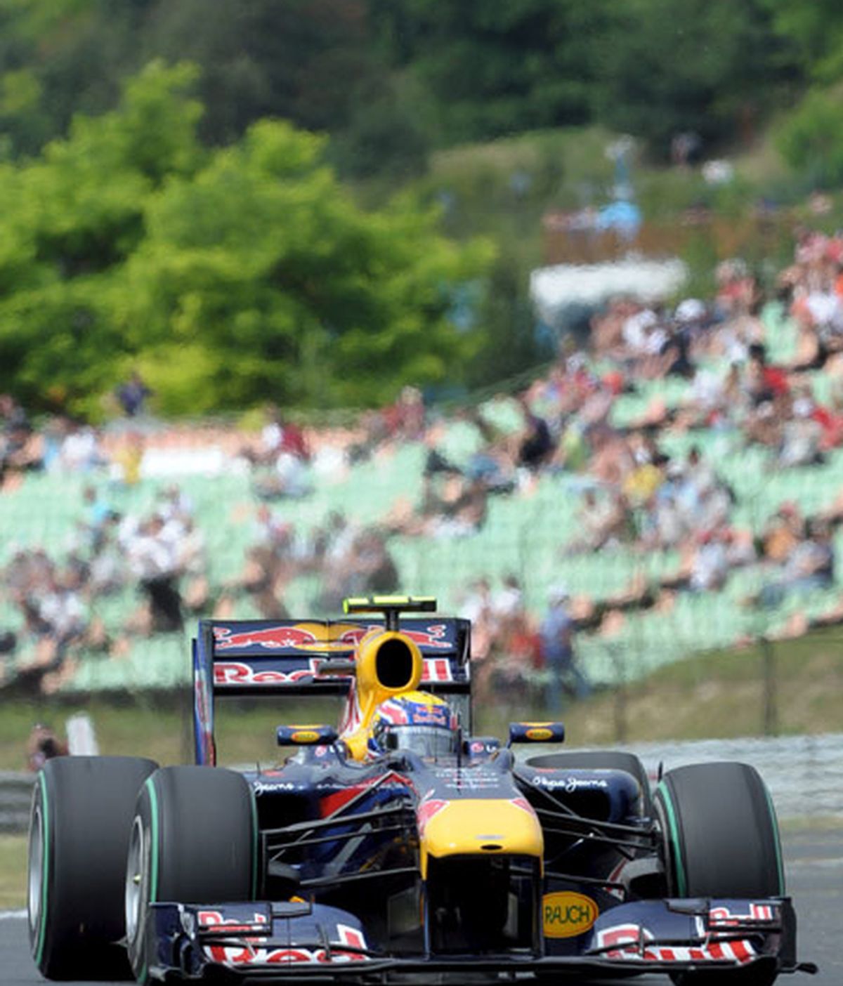 Webber fue el más rápido en los libres del viernes por delante de Vettel y Alonso. Foto: EFE