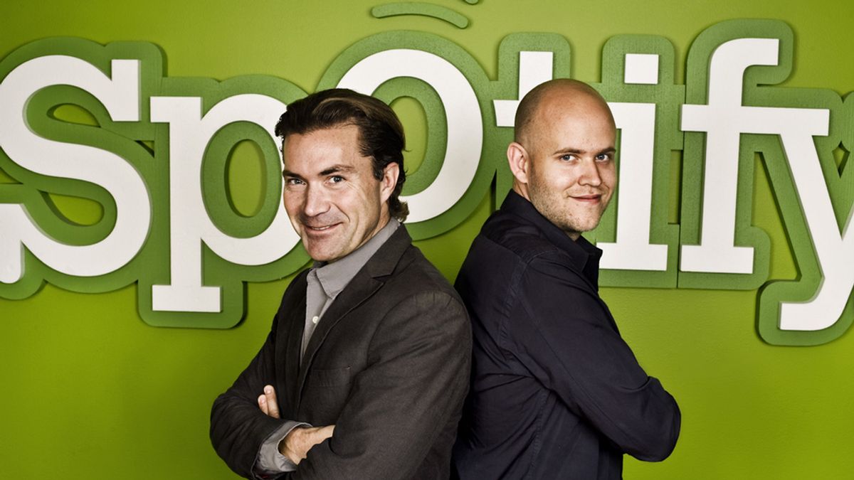 Daniel Ek y Martin Lorentzon, creadores de Spotify