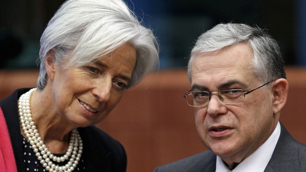 Christine Lagarde y Lucas Papademos