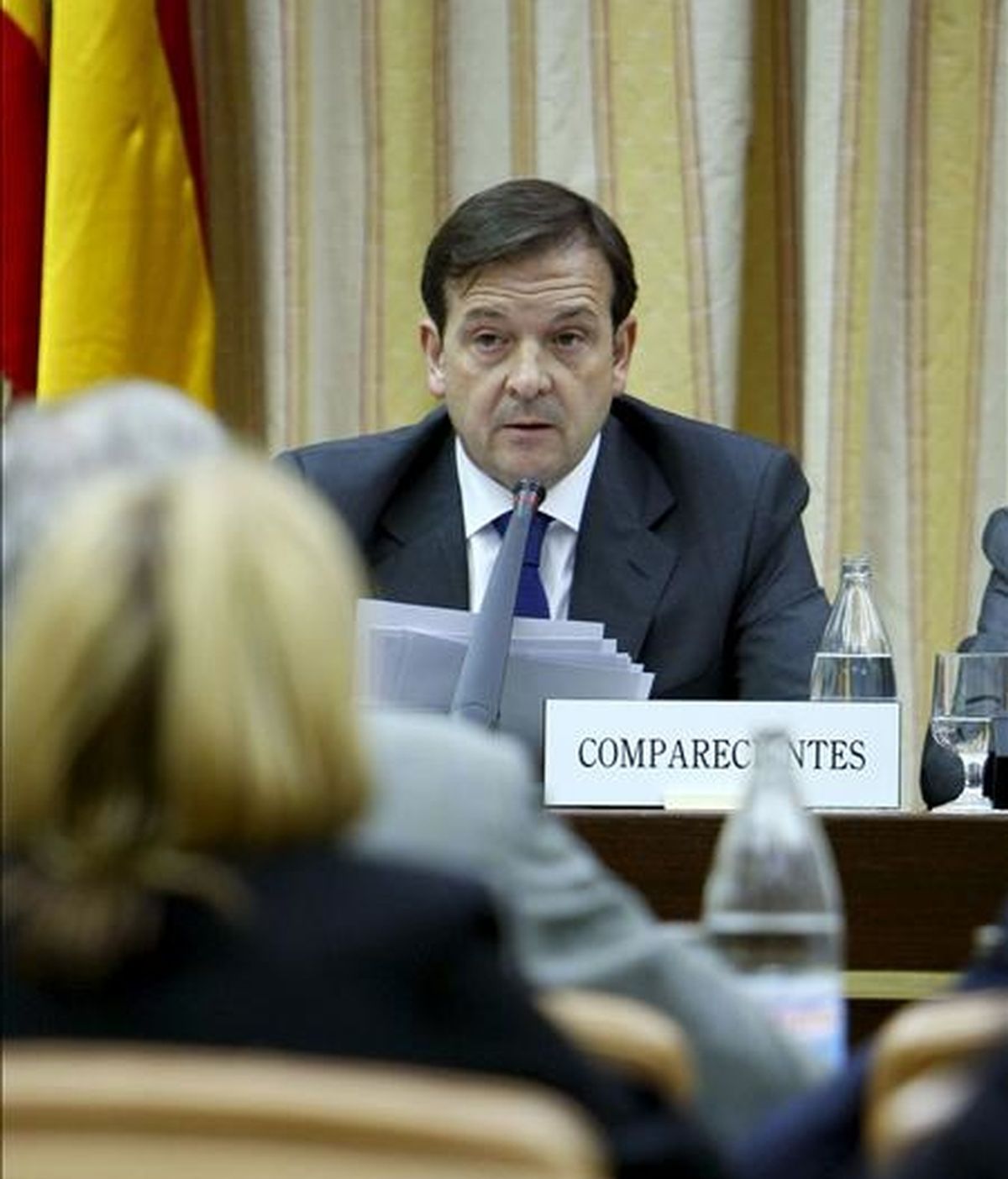 El director del Centro Nacional de Inteligencia (CNI), Alberto Sáiz, durante su comparecencia en la Comisión de Defensa del Congreso. EFE/Archivo