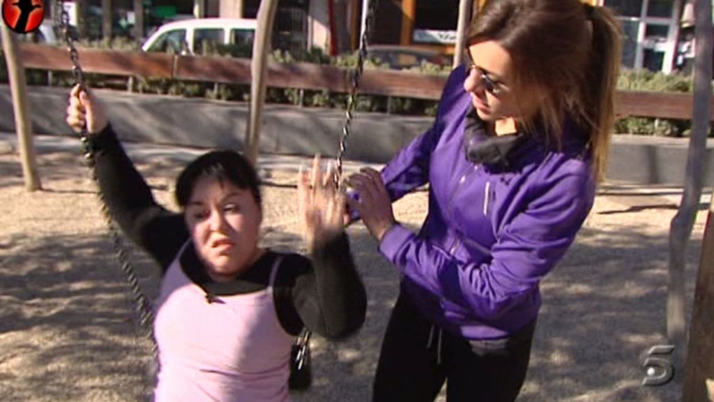 La reportera ha tenido un pequeño accidente durante el entrenamiento