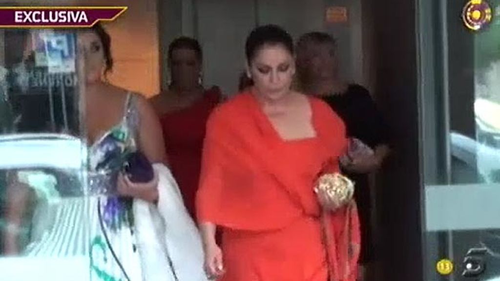 Isabel Pantoja en la boda de Luis Rollán