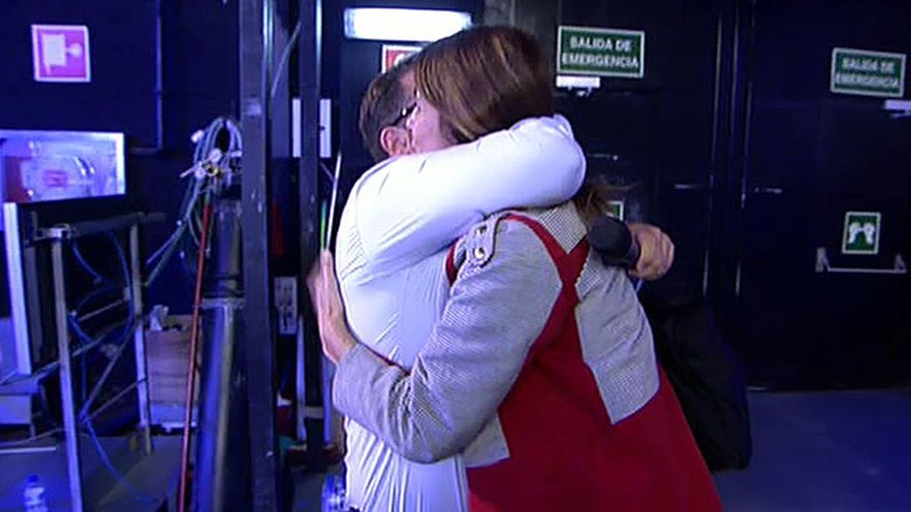 Jorge Javier Vázquez y Raquel Sánchez Silva se encuentran entre bambalinas